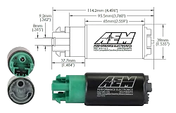 Pompa paliwa AEM E85 340 LPH AEM 50-1215