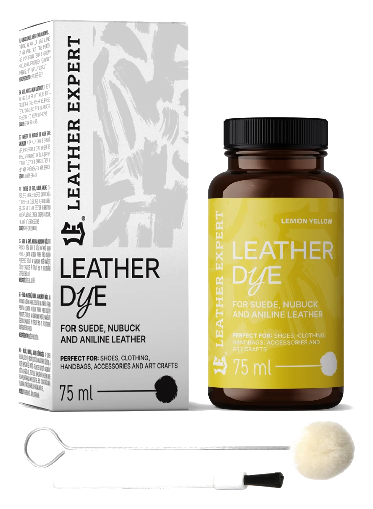 Leather Expert Leather Dye farba do zamszu nubuku aniliny - Lemon Yellow cytrynowy żółty 75ml