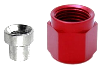 AN3 B-Nut and Sleeve Red Nitrous Express NX 80091