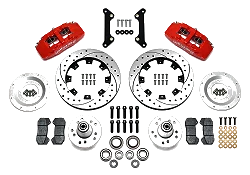Wilwood 140-10738 Zestaw Hamulców Przednich Forged Dynapro 6 Hub 12.19 Wiercony czerwony Cadillac Chevrolet GMC Pontiac