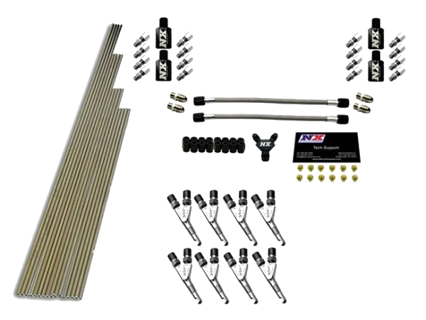 8-Cyl SSV Plumbing Kit without Solenoids with 300Hp Jets with All Necessary Hardware Nitrous Express NX13390
