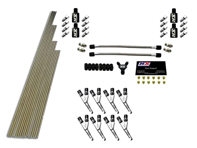 8-Cyl SSV Plumbing Kit without Solenoids with 300Hp Jets with All Necessary Hardware Nitrous Express NX13390