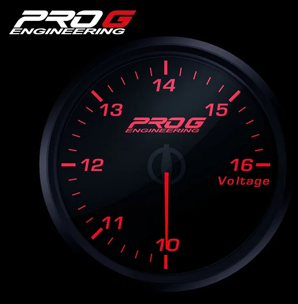 Wskaźnik Pro G Race Series RC, Woltomierz RED 52mm