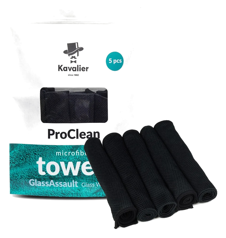 KAVALIER ProClean Microfiber Towel - GlassAssault Glass Whisperer 5pack