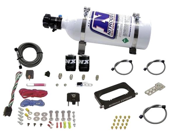 4 Valve Nitrous Plate System-Monoblade Throttle Body with 5Lb Bottle for Ford Nitrous Express NX 20950-5