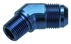 AN12 - 3/4 NPT 45' Nypel adapter męsko-męski JIC - NPT Niebieski