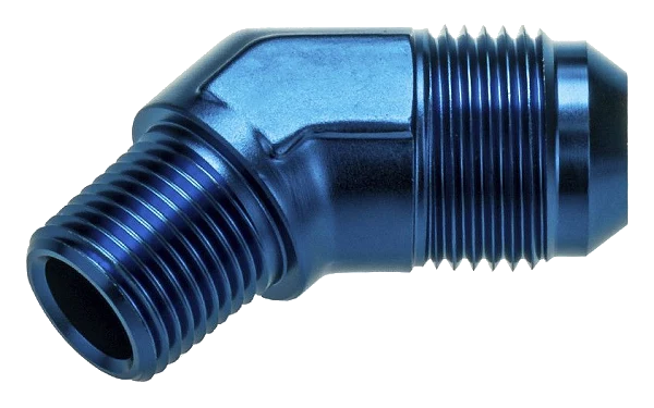 AN10 - 1/2 NPT 45' Nypel adapter męsko-męski JIC - NPT Niebieski