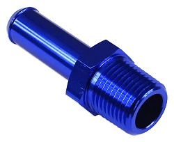 Nypel adapter aluminiowy 1/4" NPT na króciec 9-10mm (3/8) push-on niebieski