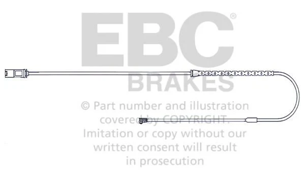 EFA140 Czujnik zużycia klocków hamulcowych EBC Brakes BMW X5 E70 X5 M E70 X5 M F85 X6 E71 X6 M E71 X6 M F86 BMW X5 X6