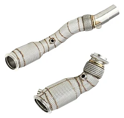 Downpipe FMIC.Pro BMW F80 M3 S55 USA z katalizatorem i osłoną termiczną