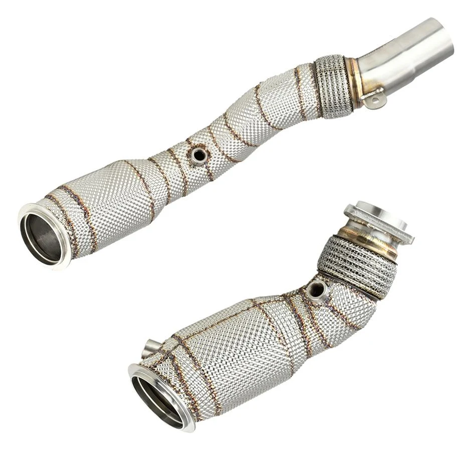 Downpipe FMIC.Pro BMW F80 M3 S55 USA z katalizatorem i osłoną termiczną