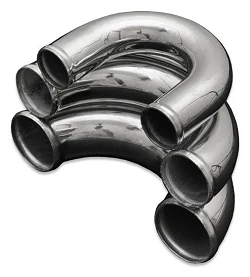 Kolanko aluminiowe 180' 48mm, 30cm