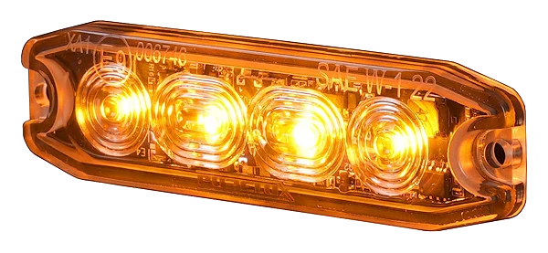Lampa Ostrzegawcza Kogut LED Purelux Strobe Ultra Slim 12V 24V 96mm 8W