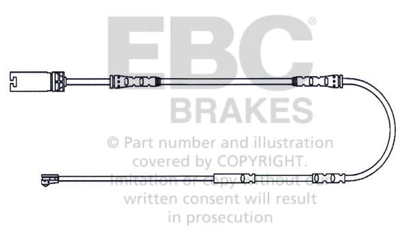 EFA131 Czujnik zużycia klocków hamulcowych EBC Brakes BMW X1 E84