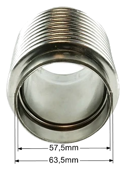 Kierunkowy łącznik elastyczny wydechu 57mm dł 76mm
