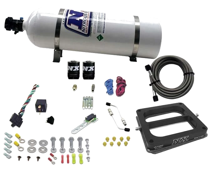 4500 Conventional Plate System Gasoline Stage 6 50-300Hp with 15Lb Bottle Nitrous Express NX 30070-15
