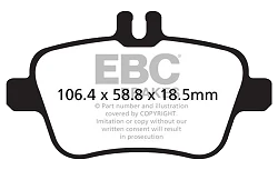 DP62157 Klocki hamulcowe GREENSTUFF EBC Brakes Mercedes-Benz GLAClass X156 GLA180 GLAClass X156 GLA200 GLAClass X156 GLA200 4Matic GLAClass X156 GLA220 GLAClass X156 GLA220 4Matic GLAClass X