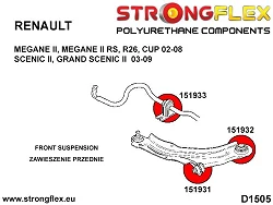 151933B: Tuleja stabilizatora przedniego Renault Clio 3 - 151933B_20 mm