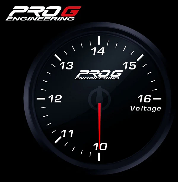 Wskaźnik Pro G Race Series RC, Woltomierz WHITE 60mm