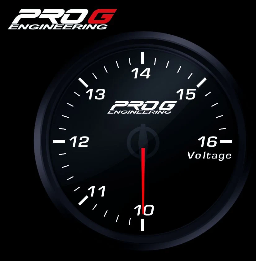 Wskaźnik Pro G Race Series RC, Woltomierz WHITE 60mm