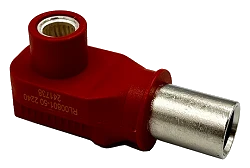 Ecumaster Złącze RL00801-50RE; 8.0MM; RADLOK-50MM; czerwony