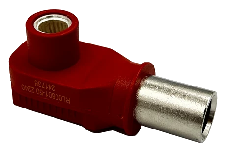 Ecumaster Złącze RL00801-50RE; 8.0MM; RADLOK-50MM; czerwony