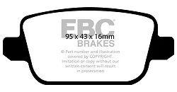 DP1933 Klocki hamulcowe ULTIMAX2 EBC Brakes Ford Focus Mk2 Galaxy Mk2 Kuga Mk1 Mondeo Saloon Mk4 Mondeo Hatchback Mk4 Mondeo Estate Mk4 Land Rover Freelander Volvo S80 Mk2 V70 Mk3 XC70 Mk2 F