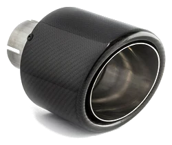Uniwersalna końcówka tłumika okrągła 100mm długość 160mm średnica montażowa 65mm - N1-100CZ/65
