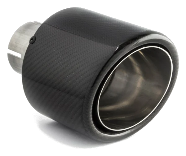 Uniwersalna końcówka tłumika okrągła 100mm długość 160mm średnica montażowa 65mm - N1-100CZ/65