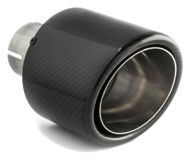 Uniwersalna końcówka tłumika okrągła 100mm długość 160mm średnica montażowa 65mm - N1-100CZ/65