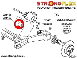 221157A: Tuleja tylnej belki 57mm SPORT Volkswagen VW Corrado