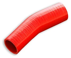 Silikonowe kolanko redukcyjne 23' 76/80mm Czerwony - 002376/80-R