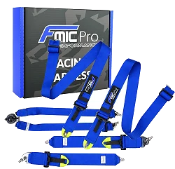Pasy sportowe FMIC.Pro FIA 2031 8853-2016 6-punktowe 3"x 3" Niebieskie
