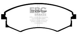 DP1358/2 Klocki hamulcowe ULTIMAX2 EBC Brakes Hyundai Santamo KIA Joice Ssangyong Rexton - DP1358/2