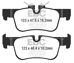 DP42235R Klocki hamulcowe YELLOWSTUFF EBC Brakes BMW 1 Series F40 116 1 Series F40 118 1 Series F40 120 1 Series F40 128 1 Series xDrive F40 120 2 Series F45 Active Tourer 214 2 Series F45 A