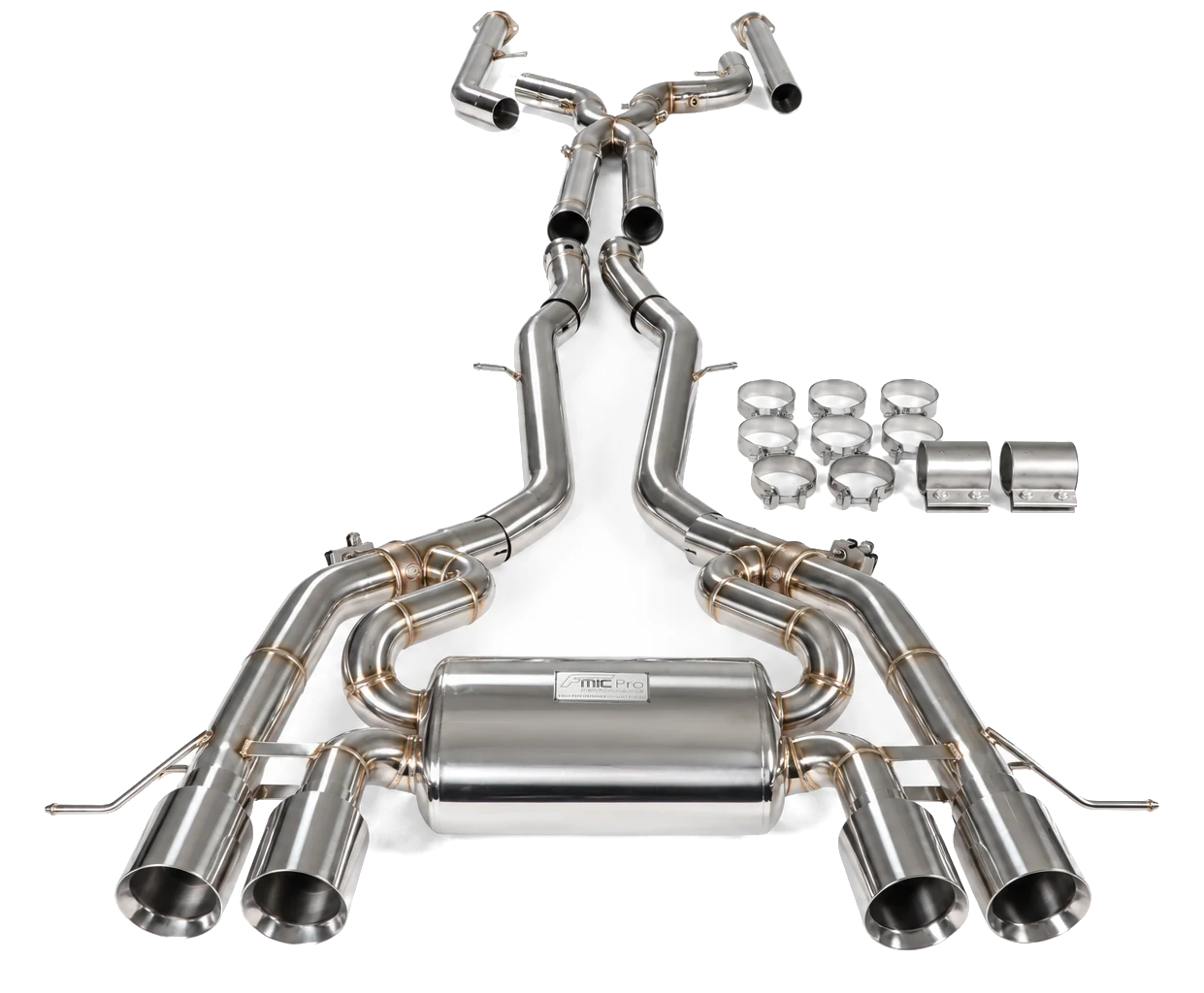 Aktywny układ wydechowy z klapami Cat-Back Dual X-Pipe FMIC.Pro BMW M3 G80 G81 M4 G82 G83 3.0 S58 2021-
