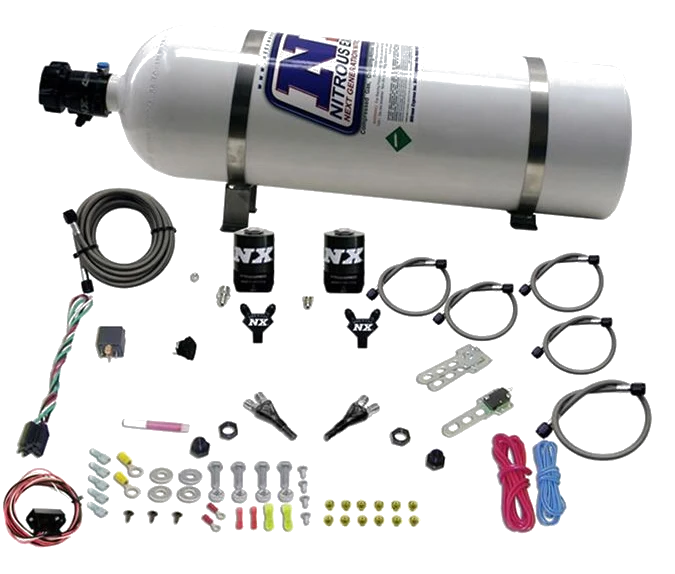 Dual Nozzle (35-150Hp) with 15Lb Bottle for Nissan / Infiniti Nitrous Express NX 20716-15