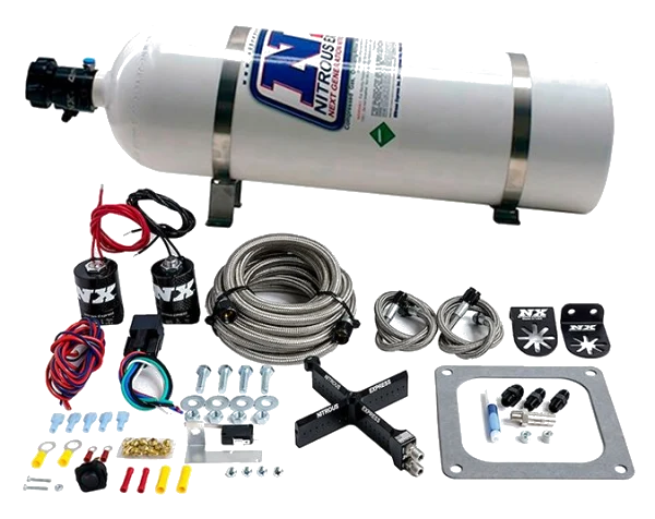 4500 Covert Crossbar Plate System Pro-Power 100-500Hp with 15Lb Bottle Nitrous Express NX 63571-15