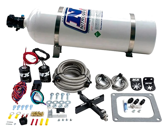 4500 Covert Crossbar Plate System Pro-Power 100-500Hp with 15Lb Bottle Nitrous Express NX 63571-15
