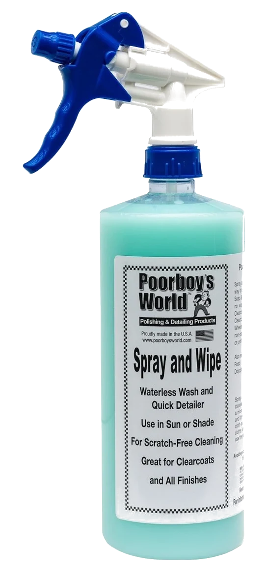 POORBOY'S WORLD Spray & Wipe Waterless Wash bezwodne mycie lubrykant do glinki 473ml