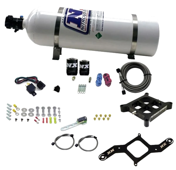 4150 Billet Crossbar Plate System Single Stage 250-750Hp with 15Lb Bottle Nitrous Express NX 63840-15