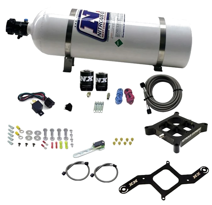 4150 Billet Crossbar Plate System Single Stage 250-750Hp with 15Lb Bottle Nitrous Express NX 63840-15
