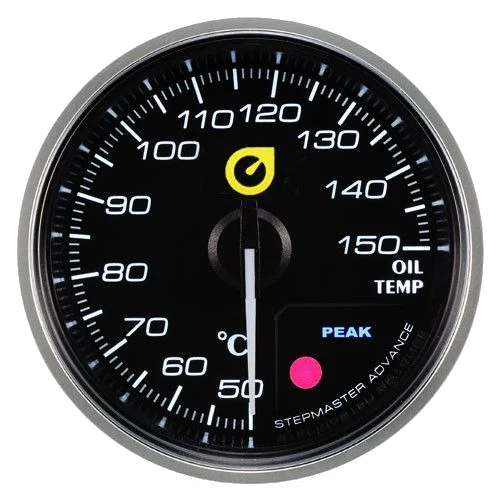 Wskaźnik New Auto Gauge temperatura oleju 60mm bursztynowy