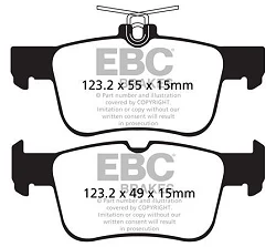 DP42160R Klocki hamulcowe YELLOWSTUFF EBC Brakes Ford Mondeo Saloon Mk5 Mondeo Hatchback Mk5 Mondeo Estate Mk5 Ford Escape Fusion Lincoln MKC MKX MKZ Nautilus Maverick Continental