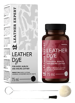 Leather Expert Leather Dye farba do zamszu nubuku aniliny - Maroon bordowy 75ml