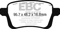 DPX2249 Klocki hamulcowe ULTIMAX2 EBC Brakes Fiat 500L 500L Trekking Tipo Estate Mk2 Tipo Hatchback Mk2 Tipo Saloon Mk2