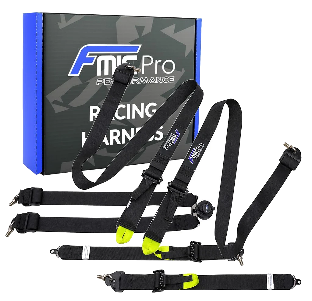 Pasy sportowe FMIC.Pro FIA 2031 8853-2016 6-punktowe 2"x 2" Czarne