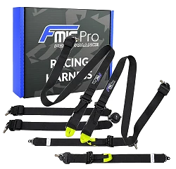 Pasy sportowe FMIC.Pro FIA 2031 8853-2016 6-punktowe 2"x 2" Czarne