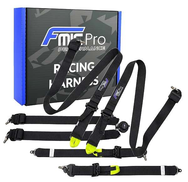 Pasy sportowe FMIC.Pro FIA 2031 8853-2016 6-punktowe 2"x 2" Czarne