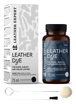 Leather Expert Leather Dye farba do zamszu nubuku aniliny - Denim dżinsowy 75ml